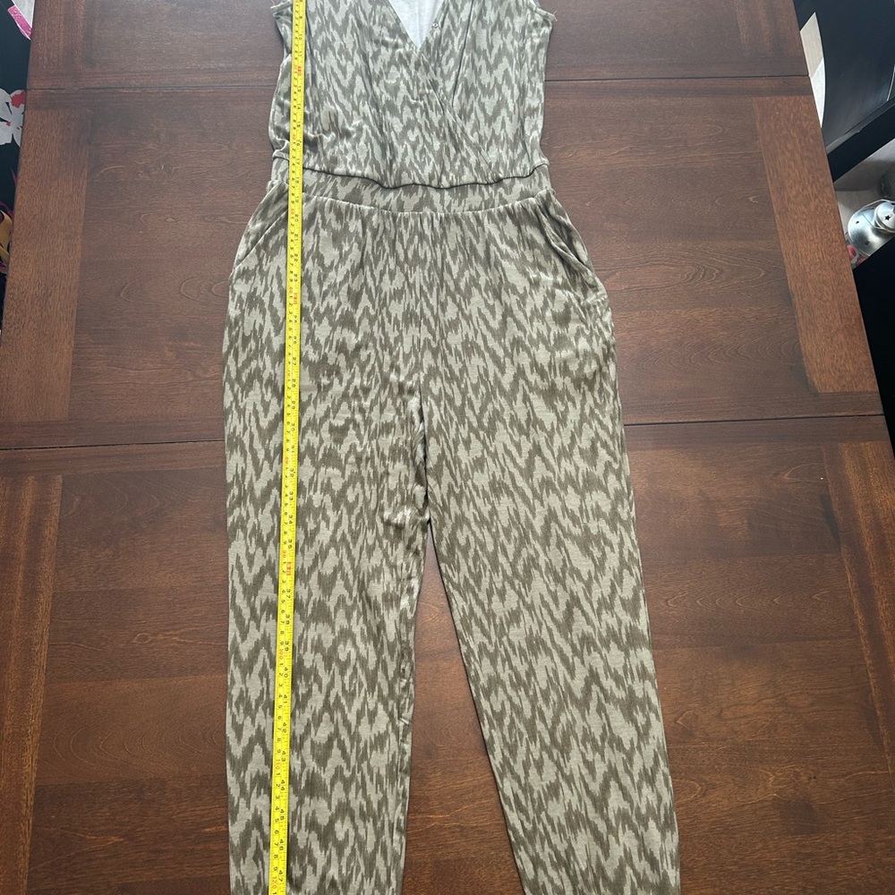 G by Giuliana Olive Patterned Jumpsuit